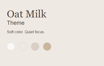 Oat Milk Theme