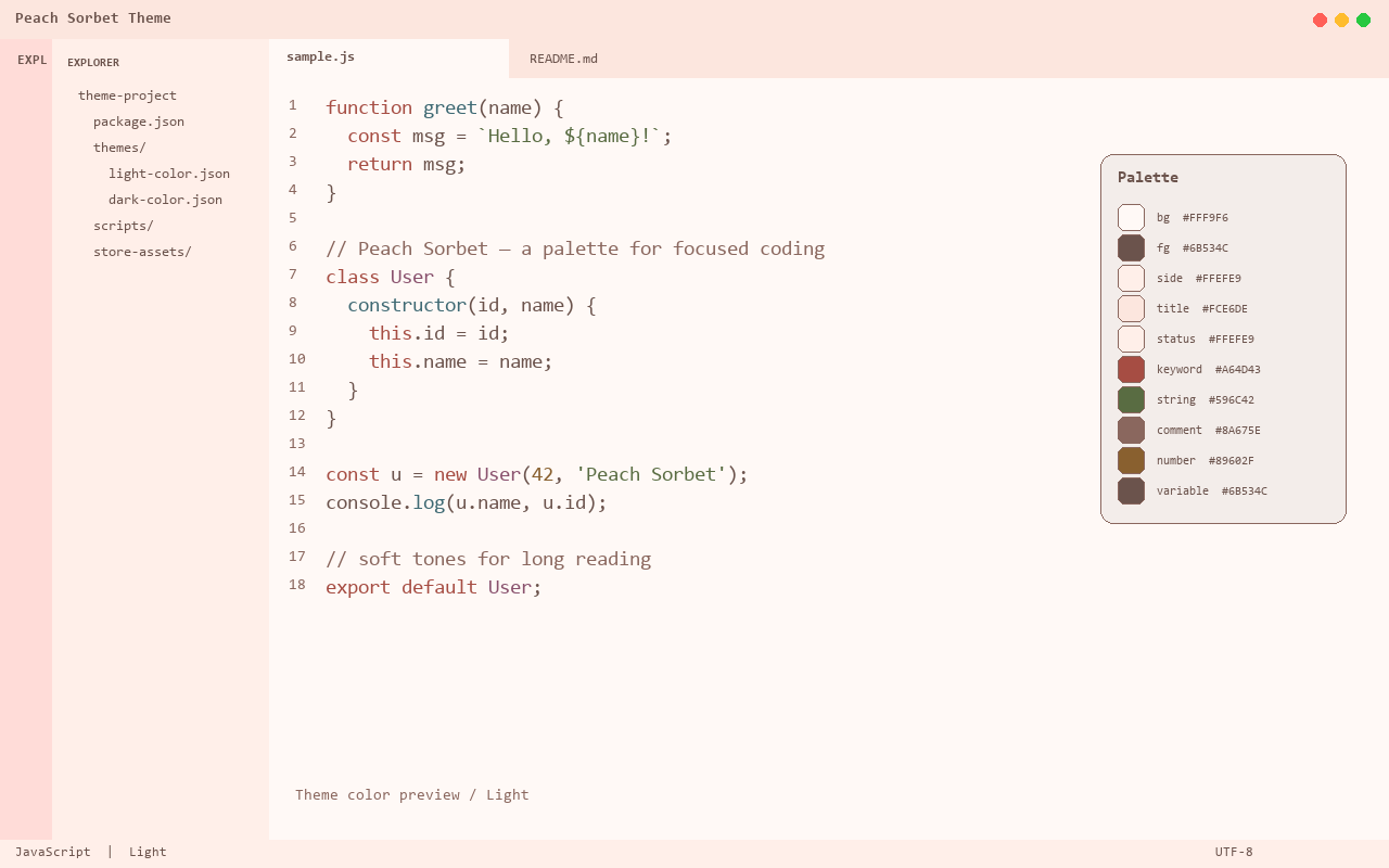 Peach Sorbet Theme